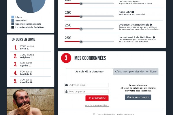 Page de don Ordre de Malte - One page Design